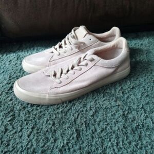 Express Men's Light Pink Suede Sneakers 11